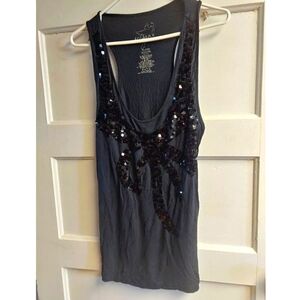 Vintage Miley Cyrus sequin bow tanktop